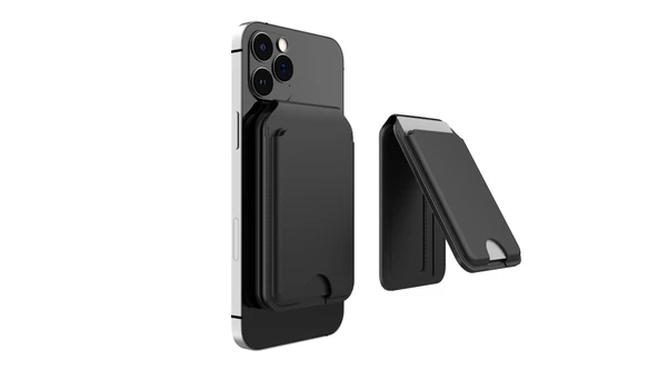 Xenon Smart Akıllı MagSafe Takip Edilebilir Tag Siyah Cüzdan - 6