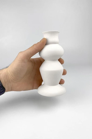 Şamdan Mumluk Seramik Bisküvi Tekli (Ham Ürün) - Resim 4