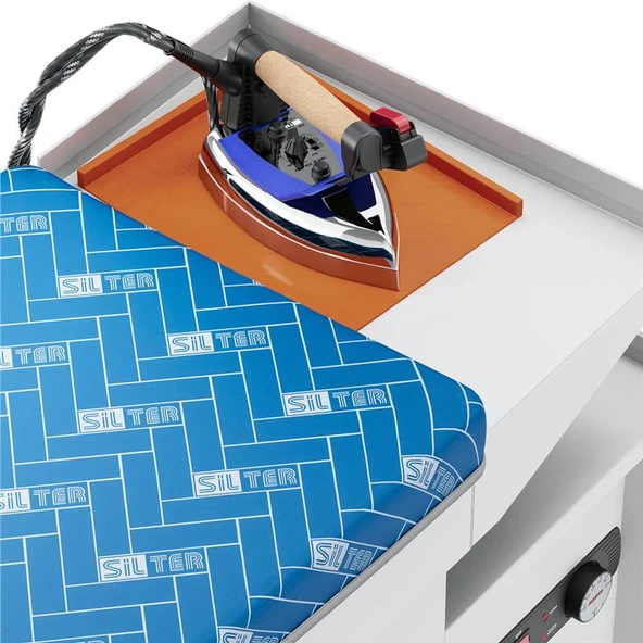 SİLTER GENİŞ TİP ÜTÜ MASASI - EL ÜTÜSÜ KOYMALI - BEZ DAHİL - 8