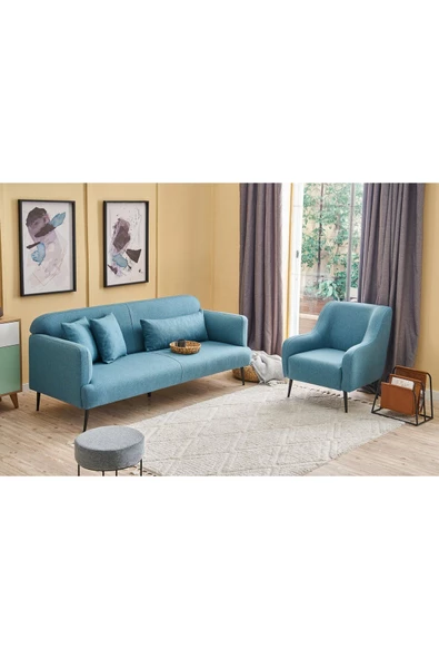 Evdebiz Revos Üçlü Koltuk Turkuaz - 2