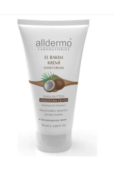 Alldermo El Bakım Kremi 75 ml Shea Butter - Hindistan Cevizi