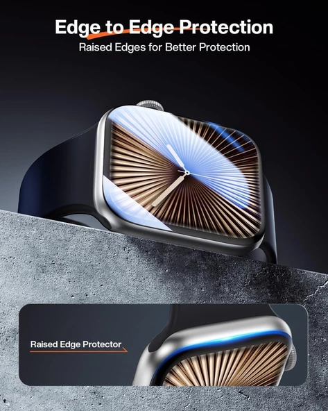 Apple Watch 10/11 Serisi 46mm Polymer Nano Ekran Koruyucu + Kolay Uygulama Aparatlı - 6