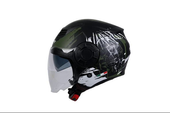 SWAY SW 766 OPEN FACE WARRIOR ARMY GREY Extra Large - 2