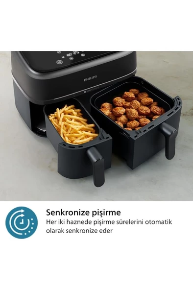 Philips NA350/00 3000 Serisi Çift Hazneli Airfryer - Resim 3