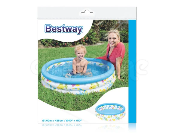 Bestway 51008, 3 Boğum Desenli Çocuk Havuzu,102x25cm - 3