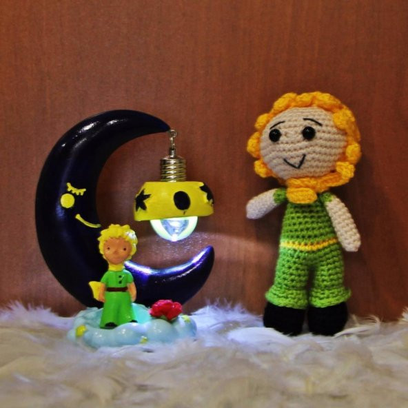 Küçük Prens Işıklı Biblo Küçük Prens Amigurumi Oyuncak