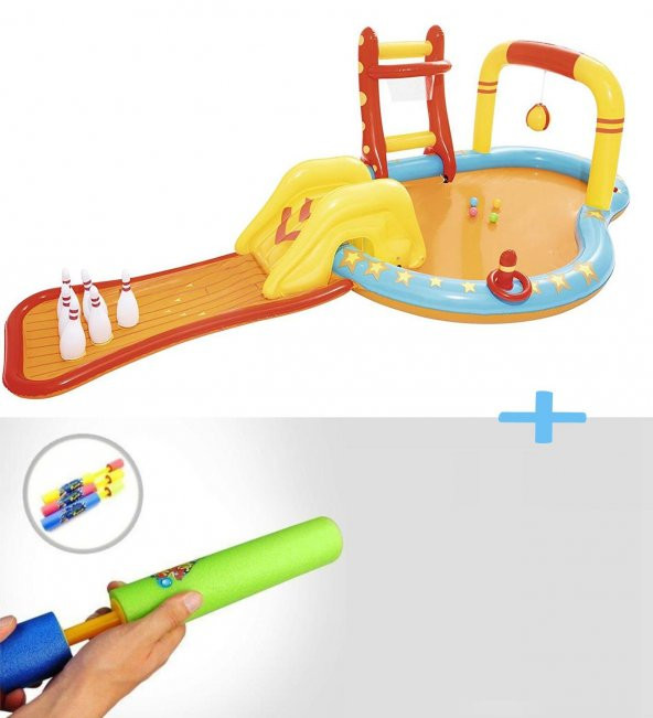 Su Pompasıyla-Bestway 53068 Kaydıraklı, Fastastik Şişme Eğlence Havuz - 2