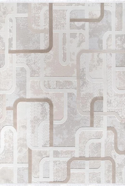 Kreasyon Kişiye Özel Ölçü Kesme Halı Boyut Koleksiyonu BY002 Bej Bej 120 x 250 cm
