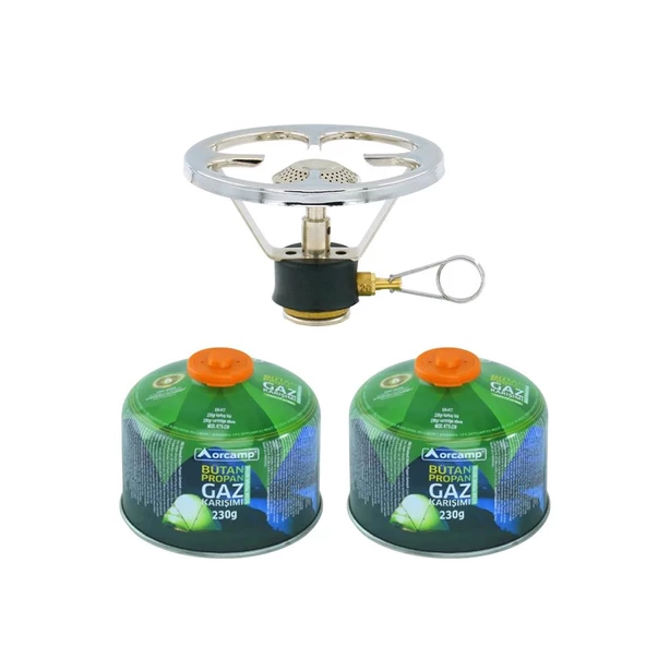 Orcamp Siboplu Kartuş Ocak+2 Adet 230 gr Tüp ORC-001-A2
