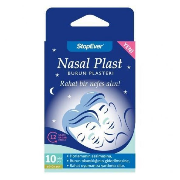 Stopever Nasal Plast Burun Plasteri 10 Lu