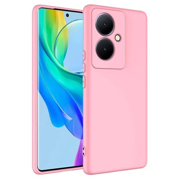 TechnoGuru  Vivo V29 Lite 5G İçi Kadife Dolgulu Şık Candy Lansman Silikon Kılıf