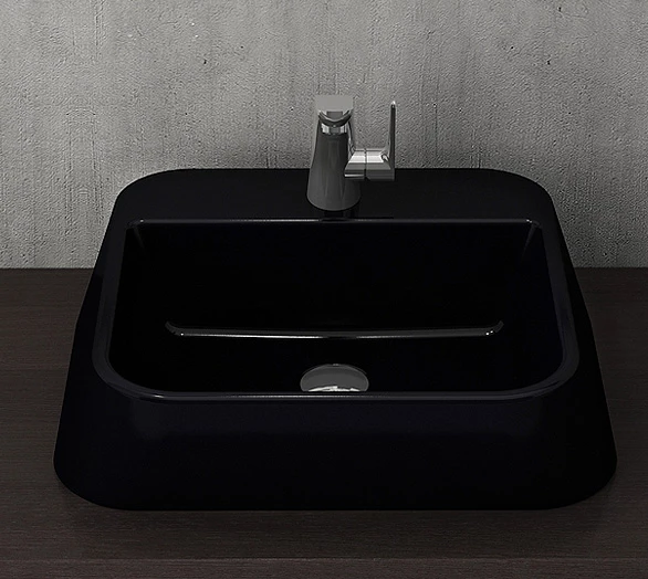 Bocchi Firenze Batarya Banklı Çanak Lavabo Siyah 1074-005-0126