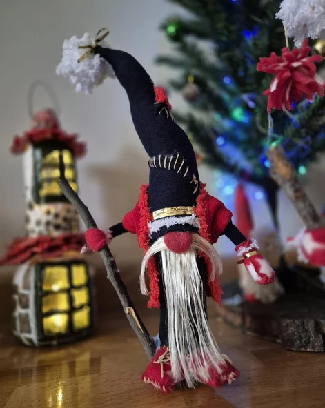 Himarry yılbaşı biblo sanş cücesi gnome 60 cm - 2