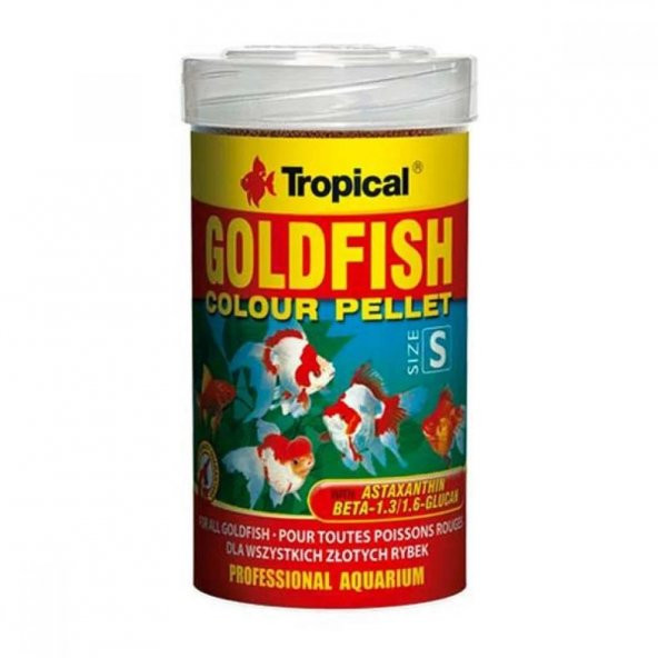 Tropical GoldFish Colour Pellet Size Small 100 Ml