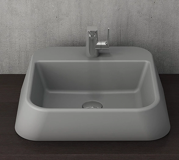Bocchi Firenze Batarya Banklı Çanak Lavabo Gri 1074-006-0126