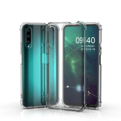 TechnoGuru  Huawei P Smart Pro 2019 Kılıf Şeffaf Köşe Korumalı Jelly Premium Şık Silikon Kılıf