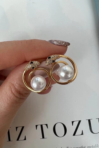 PEARLY SNAKE ( ALTIN KAPLAMA KÜPE )