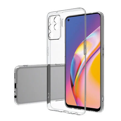 TechnoGuru  Oppo Reno 5 Lite Kamera Korumalı Şeffaf Sheer Premium Silikon Kılıf