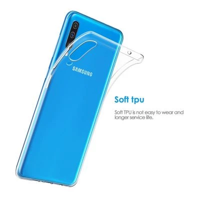 TechnoGuru  Samsung Galaxy A70 Esnek ve Şeffaf Sheer Premium TPU Silikon Kılıf