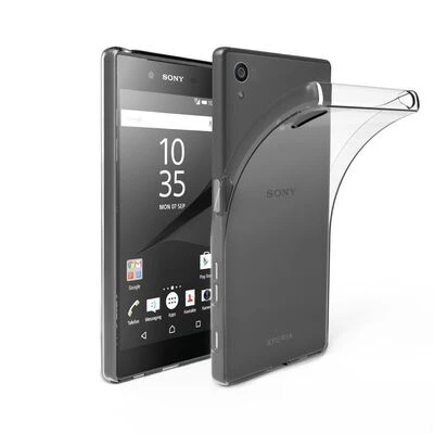 TechnoGuru  Sony Xperia Z5 Premium Esnek ve Şeffaf Sheer Premium TPU Silikon Kılıf