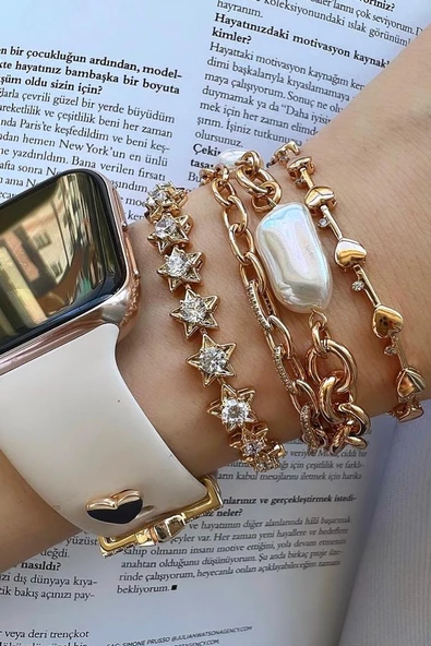 YILDIZ SU YOLU( altın kaplama bileklik)( bir adet ) - 3