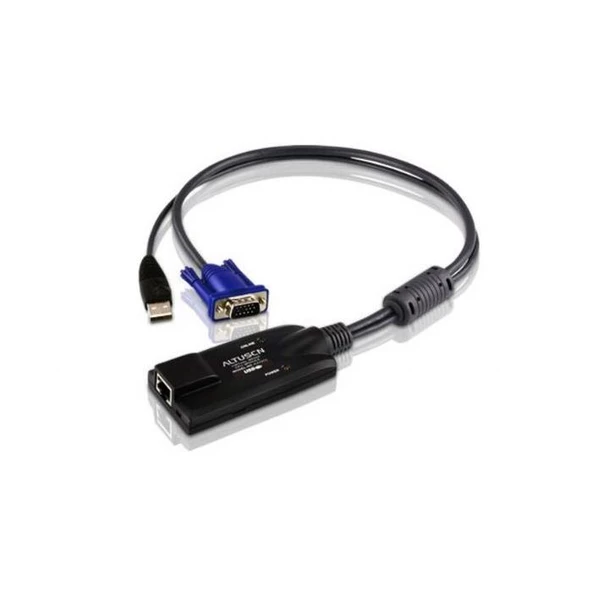 ATEN-KA7570 Altusen USB KVM Adaptör Kablosu (CPU Modül), KVM Kablosunun PC'nin USB portuna Bağlanması İçin Adaptör, maksimum mesafe 40 metre, ATEN-KH2508A, ATEN-KH2516A ile birlikte kullanılır ürün görseli 1