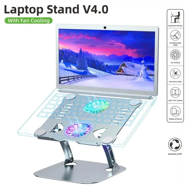 Laptop Stand V4.0 Işikli Fanli Laptop Stand ZR523