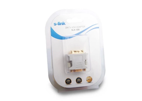 S-link SLX-136 DVI 24+5 M TO VGA F Adaptör - 2