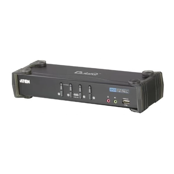 ATEN-CS1764A 4 port'lu USB 2.0 Dvi KVMP™ Switch + 2 portlu USB (2.0) Hub, Masaüstü Tip, KVM bağlantı kablosu ürün beraberinde gelmektedir