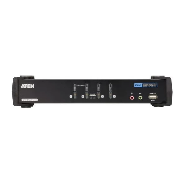 ATEN-CS1784A 4 Port USB Dvi Dual Link KVMP™ (Keyboard/Video Monitor/Mouse) Periferi Switch, 3D desteği