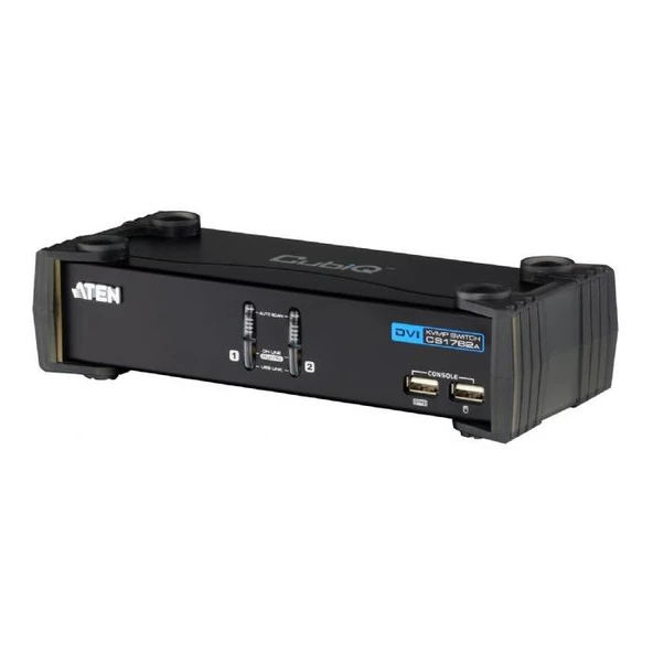 ATEN-CS1762A 2 port'lu USB 2.0 Dvi KVMP™ Switch + 2 port'lu USB (2.0) Hub, Masaüstü Tip, KVM bağlantı kablosu ürün beraberinde gelmektedir