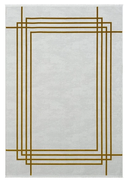 Seyran Mısra Koleksiyonu Modern Desenli Halı 5003 Gold