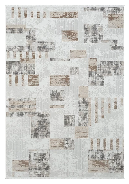 Seyran Mısra Koleksiyonu Modern Desenli Halı 5001 Kahve