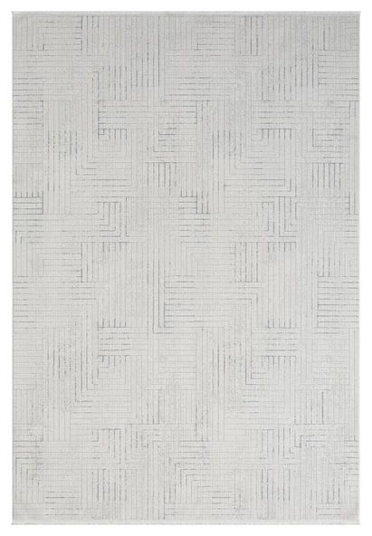 Seyran Mısra Koleksiyonu Modern Desenli Halı 5004 Mavi