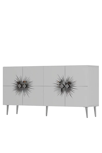 DEMONTE DECOR Nidadd (KB150) Konsol Beyaz-gümüş - 4