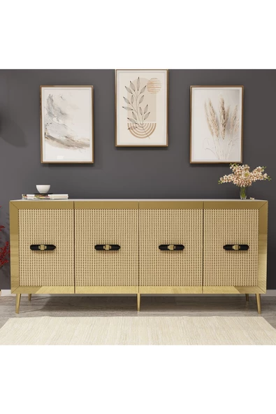 DEMONTE DECOR DARKDH (KB150) KONSOL BEYAZ HAZERAN ALTIN