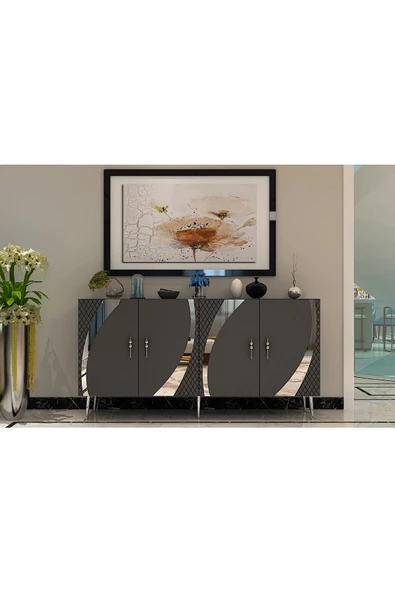 DEMONTE DECOR HOOKDD (KB150) KONSOL ANTRASİT-GÜMÜŞ