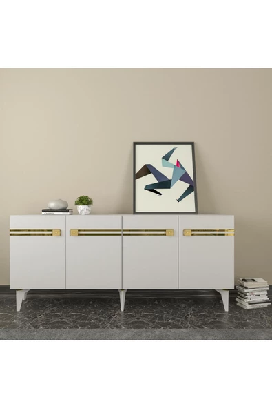 DEMONTE DECOR HAYATDH (KB150) KONSOL BEYAZ ALTIN