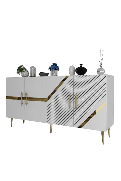DEMONTE DECOR FUGADH (KB150) KONSOL BEYAZ ALTIN - 4