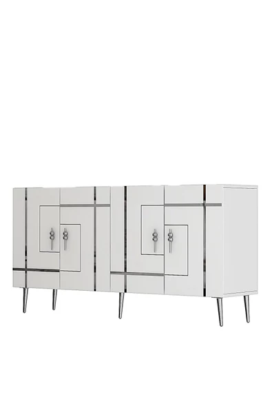 DEMONTE DECOR LİNEDD (KB150) KONSOL BEYAZ-GÜMÜŞ - 7