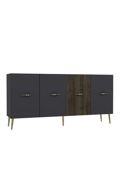 DEMONTE DECOR NORMDD (KB150) KONSOL ANTRASİT-CEVİZ - 4