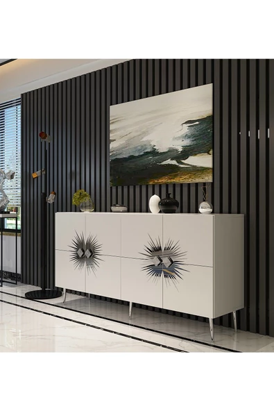 DEMONTE DECOR Nidadd (KB150) Konsol Beyaz-gümüş - 2