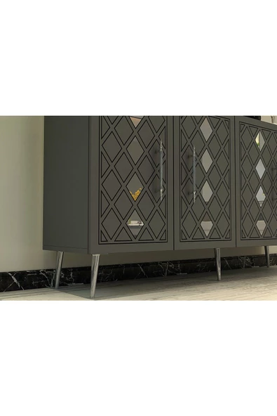 DEMONTE DECOR DOMEDH (KB150) KONSOL ANTRASİT GÜMÜŞ - 3