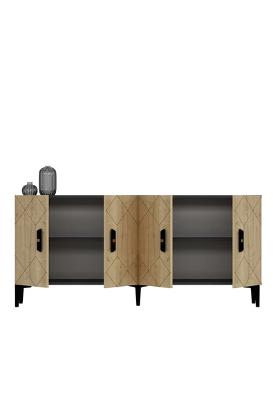 DEMONTE DECOR CROSSDH (KB150) KONSOL ANTRASİT SAFİRMEŞE - 5