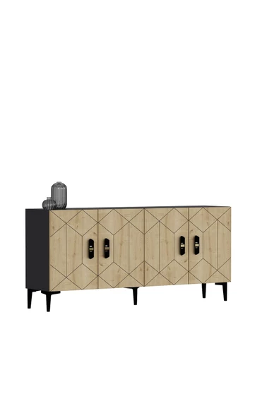 DEMONTE DECOR CROSSDH (KB150) KONSOL ANTRASİT SAFİRMEŞE - 4
