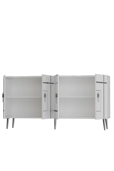 DEMONTE DECOR LİNEDD (KB150) KONSOL BEYAZ-GÜMÜŞ - 8