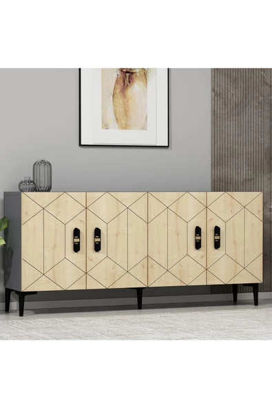 DEMONTE DECOR CROSSDH (KB150) KONSOL ANTRASİT SAFİRMEŞE - 2
