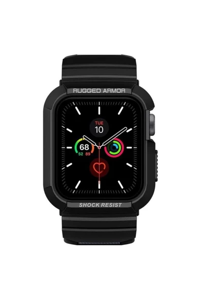Spigen Apple Watch Serisi (40MM / 41MM) Kılıf, Rugged Armor Pro Black - Acs00546 - 4