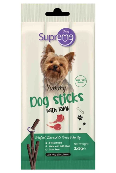 Supreme Dog Kuzu Etli Ödül Çubuk 3x5 Gr