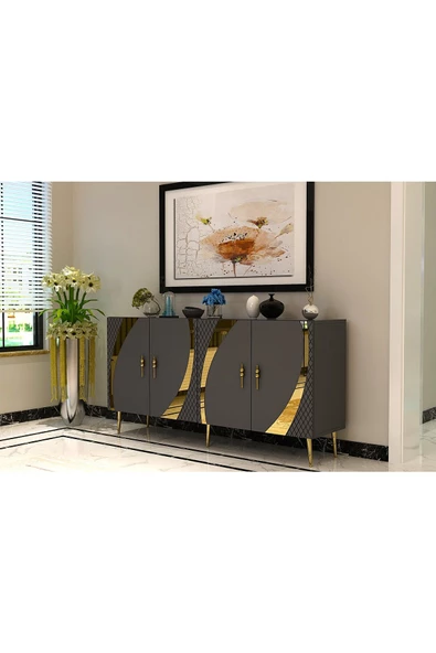 DEMONTE DECOR HOOKDD (KB150) KONSOL ANTRASİT-ALTIN - 2